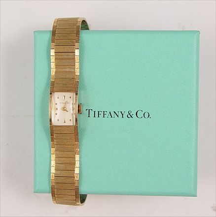 Appraisal: LADIES K GOLD TIFFANY CO WRIST WATCH Watch is solid