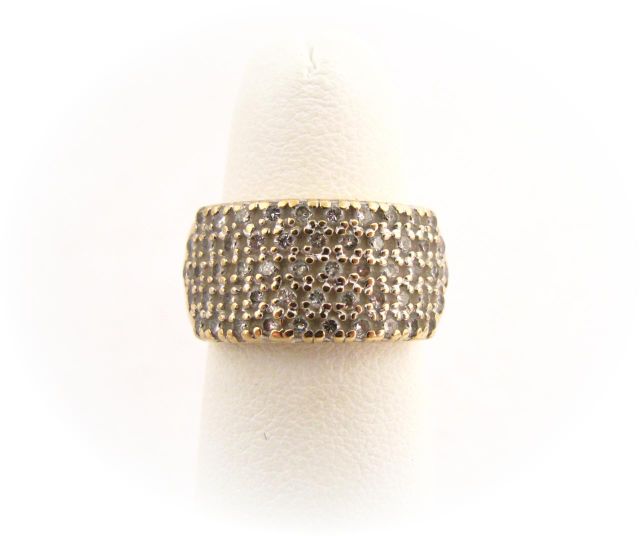 Appraisal: Lady's K yellow gold and diamond band size approximately grams