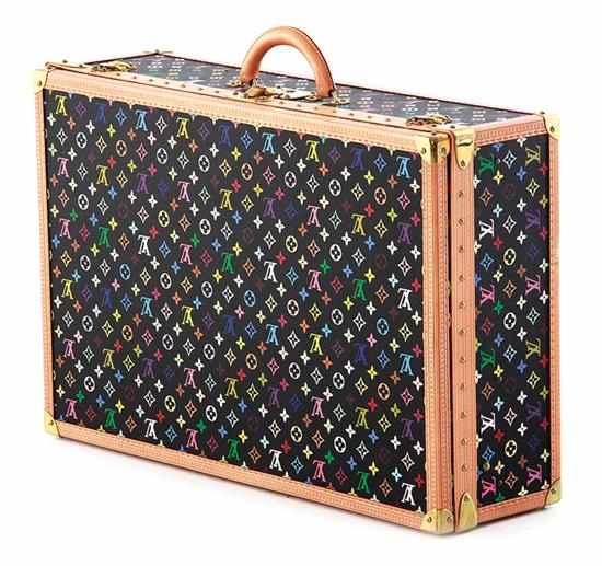 Appraisal: Louis Vuitton multicolor monogram Alzer hardsided luggage removable interior tray