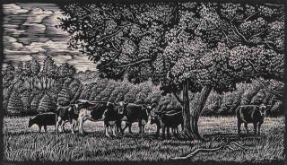 Appraisal: PAUL GENTRY OREGON - THREE WOOD ENGRAVINGS Three wood engravings