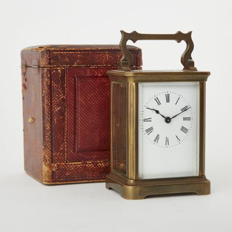 Appraisal: French Carriage Clock early th century cased height cm