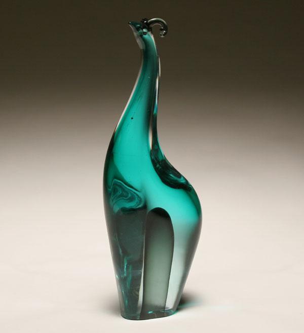 Appraisal: Antonio Da Ros for Cenedese glass antelope teal sommerso art