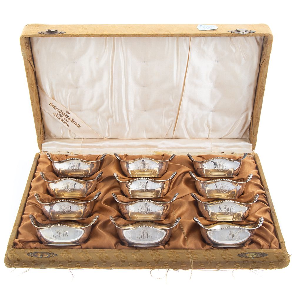 Appraisal: Set of Twelve Gorham Sterling Nut Dishes model A retailed