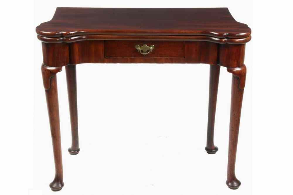 Appraisal: CARD TABLE - Mid th c George II Queen Anne