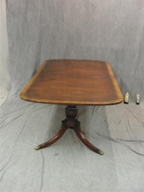 Appraisal: Possibly Kittinger Banded Dining Table From same Harrison estate as