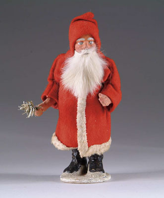 Appraisal: PAPIER-M CH SANTA CANDY CONTAINER Of newer vintage this Santa