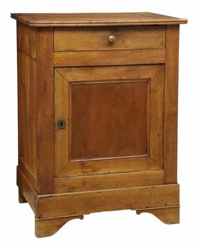 Appraisal: French Provincial fruitwood confiturier cabinet mid th c rectangular top