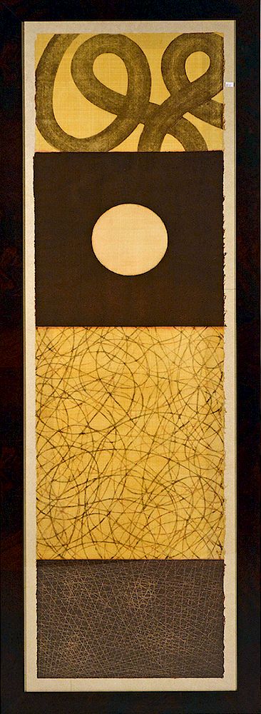 Appraisal: Lithograph on linen of Rising Sun brown tones Lithograph on