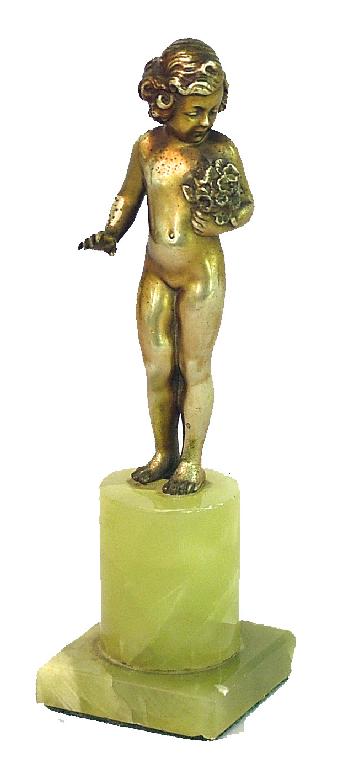 Appraisal: Art Deco cast bronze nude figure by Josef Lorenzl modelled