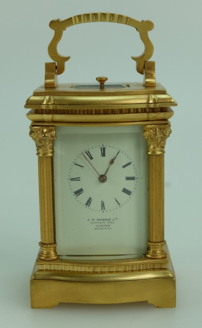 Appraisal: Cased J W Benson Repeating Carriage clock