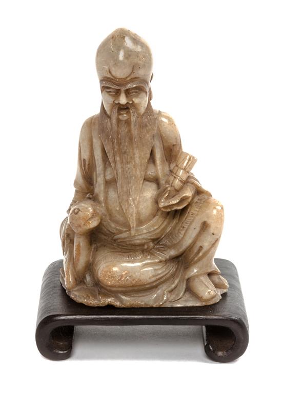 Appraisal: Sale Lot A Chinese Carved Soapstone Figure of Shoulao the