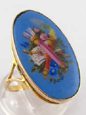 Appraisal: A yellow metal tests carat gold and enamel ring