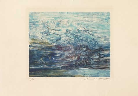 Appraisal: ZAO WOU-KI Sans Titre Color aquatint x mm x inches