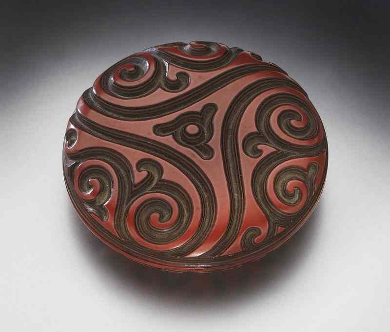 Appraisal: Chinese Ming cinnabar inkwell ''H x '' Dia Circa -