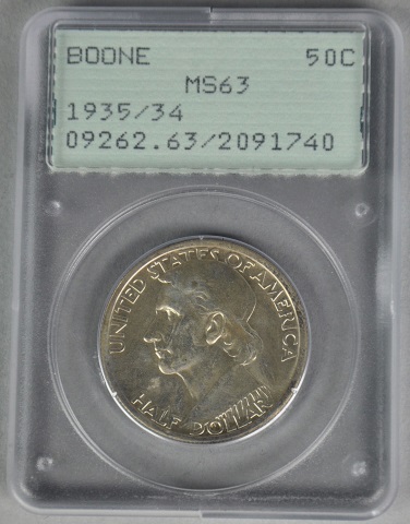 Appraisal: Boone Commemorative Silver Half DollarGraded ms by PCGS and housed