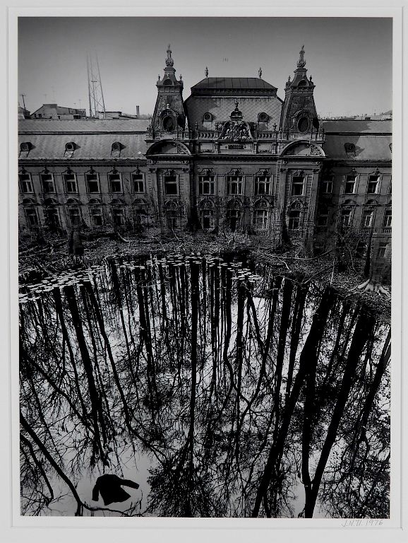 Appraisal: Jerry Norman Uelsmann Surrealist Castle Photograph Michigan b Untitled Silver