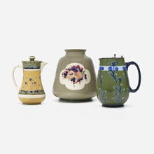 Appraisal: James Macintyre Co and Moorcroft Pottery Collection of three articles