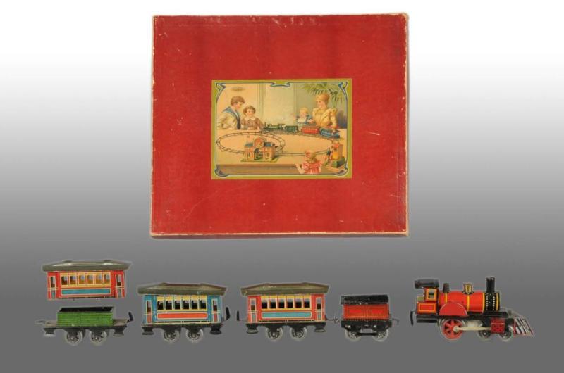 Appraisal: Issamayer German Litho Passenger Train Description Circa Includes original set