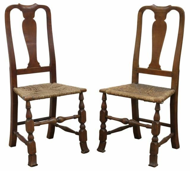 Appraisal: lot of American Queen Anne style side chairs Carlisle Massachusetts