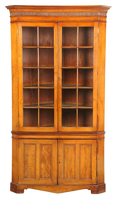 Appraisal: Southern Chippendale Walnut Corner Cupboard attributed to Piedmont North Carolina