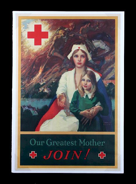 Appraisal: Original WWI American Red Cross Nurse Poster This is an