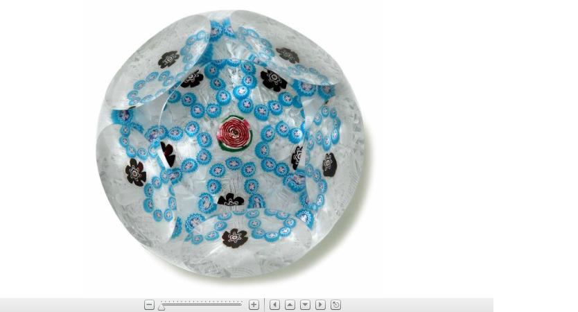 Appraisal: Antique Clichy millefiori garland center rose paperweight With a central