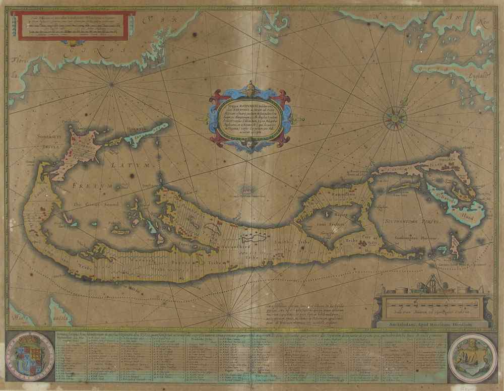 Appraisal: EARLY BERMUDA MAP BY HENDRICUS HONDIUS Later hand coloring '