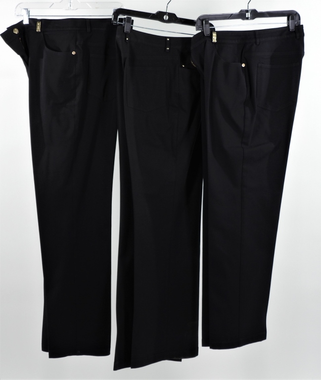 Appraisal: PC ST JOHN BLACK SLACKS SIZE Three pair of black