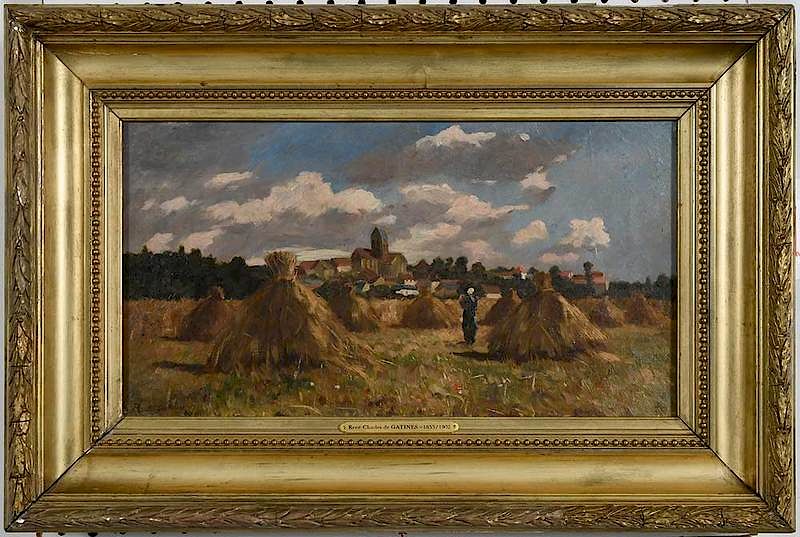 Appraisal: Rene Charles de Gatines French - Hay Harvest signed lower