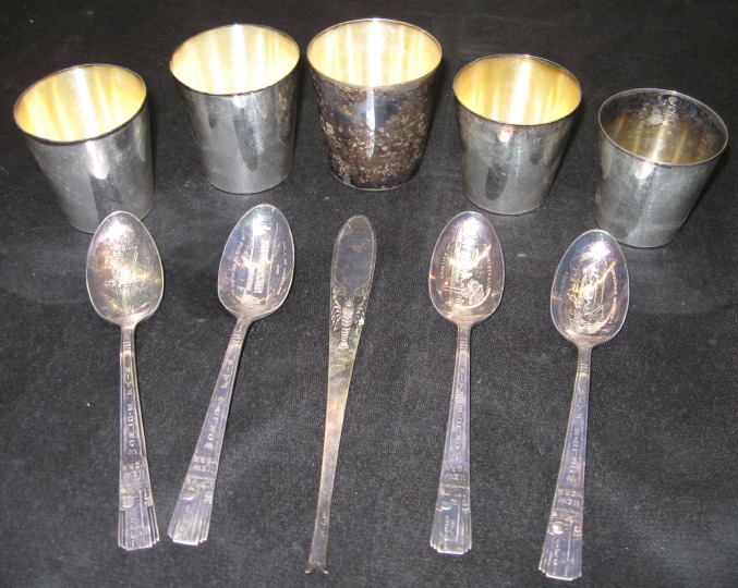 Appraisal: Group of Nine Silverplate Items consisting of four American silverplate