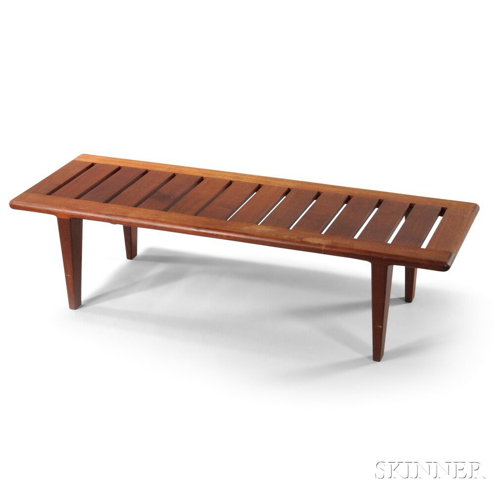 Appraisal: Hans Wegner Bench Teak Manufactured by Johannes Hansen Copenhagen Denmark