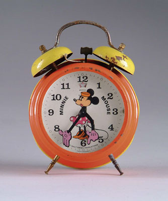 Appraisal: DISNEY MINNIE MOUSE ALARM CLOCK By Bradley Germany Post war