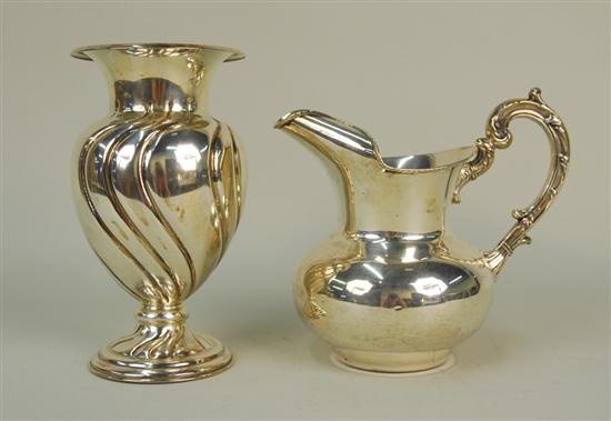 Appraisal: TWO SOUTH AMERICAN SILVER VESSELS including a water pitcher height