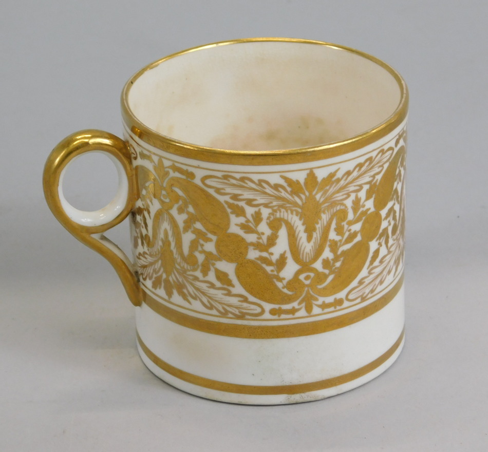 Appraisal: A thC Minton coffee can in the French style decorated