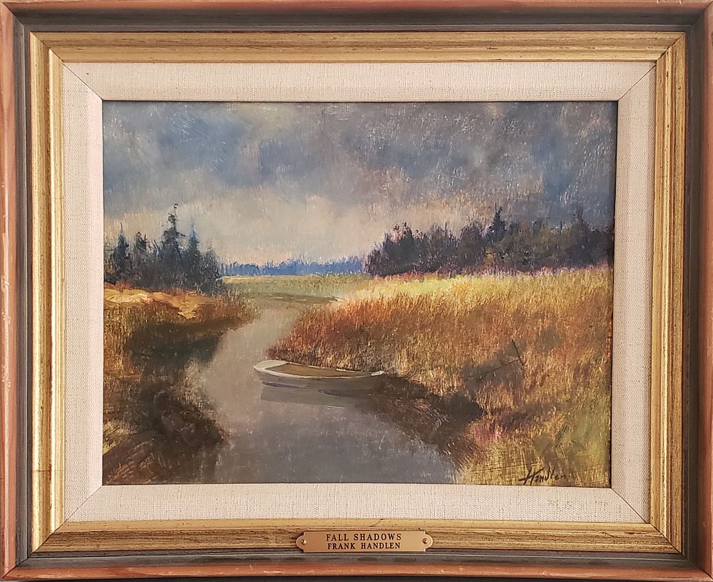 Appraisal: Frank Handlen Oil on Board Fall Shadows Frank Handlen American