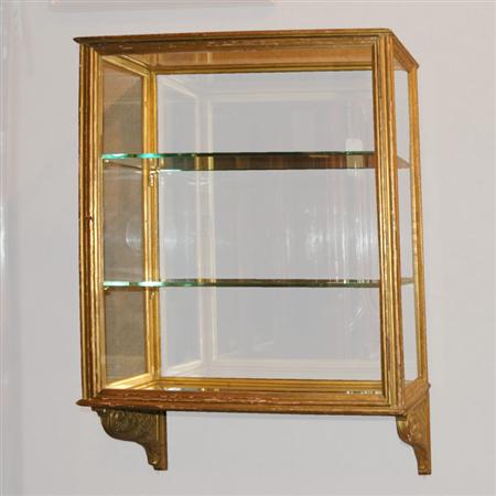 Appraisal: Renaissance Style Gilt-Wood Hanging Vitrine Estimate -