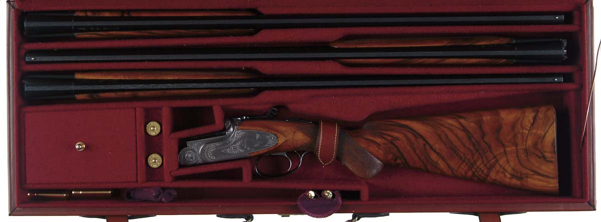 Appraisal: CASED RIZZINI MODEL S EMEL OVER UNDER -BBL SET Cal