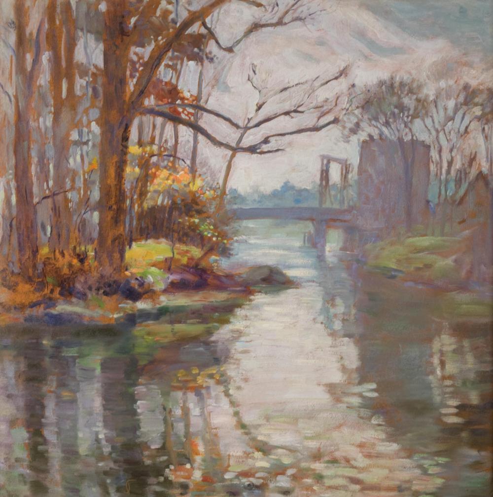 Appraisal: IMPRESSIONIST OIL ON BOARD American early th century autumn landscape