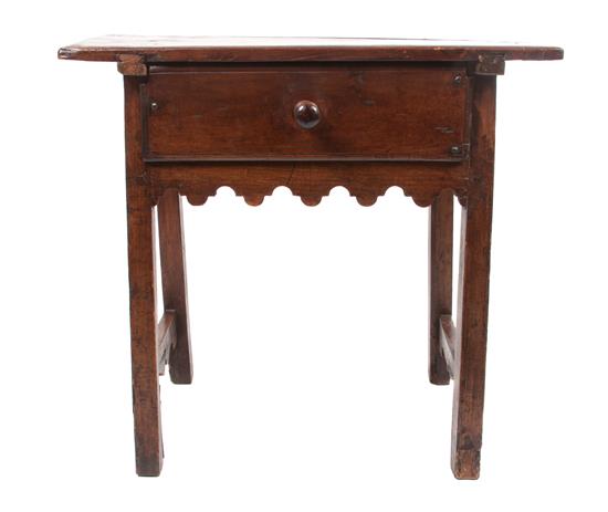 Appraisal: Sale Lot An Early French Walnut Work Table the rectangular