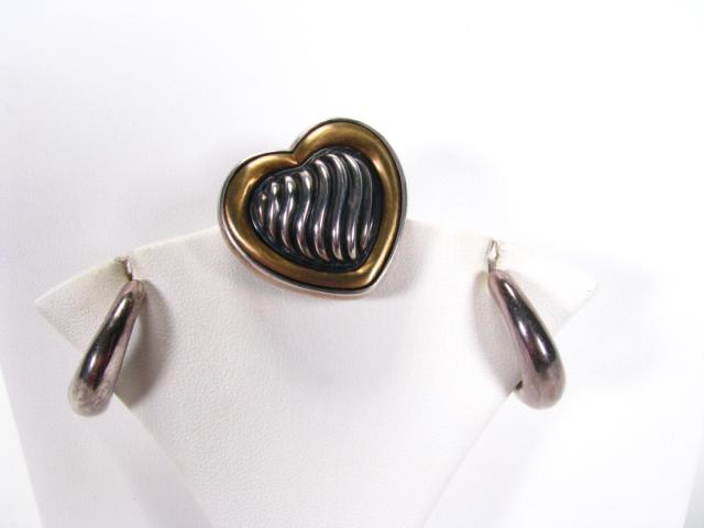 Appraisal: David Yurman ''Cable Heart'' pin in k yellow gold and