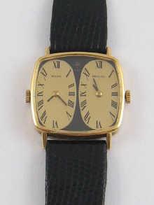 Appraisal: An ct gold Baume Mercier double dial gents wrist watch