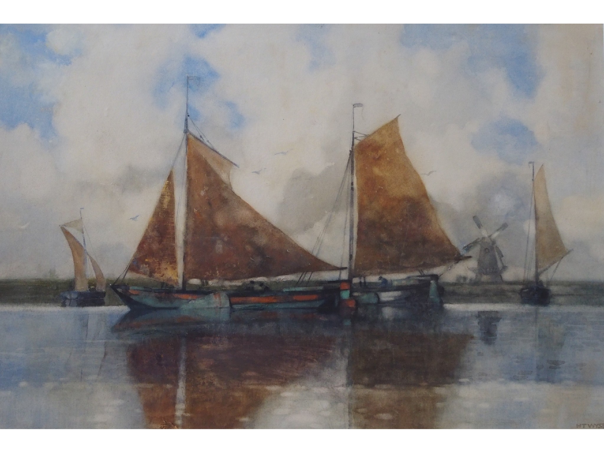 Appraisal: HENRY TAYLOR WYSE Scottish - DUTCH FISHING BOATSWatercolour signed x