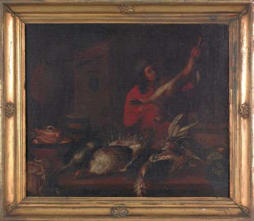 Appraisal: Dutch School th c oil on canvas of a man