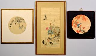 Appraisal: Group of Chinese Paintings Chinese Watercolor Paintings on silk st