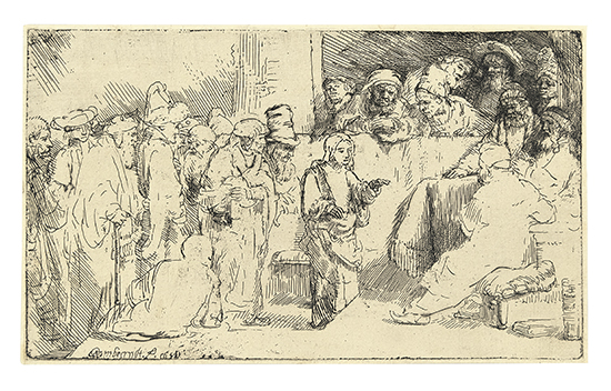 Appraisal: REMBRANDT VAN RIJN Christ Disputing with the Doctors Etching x