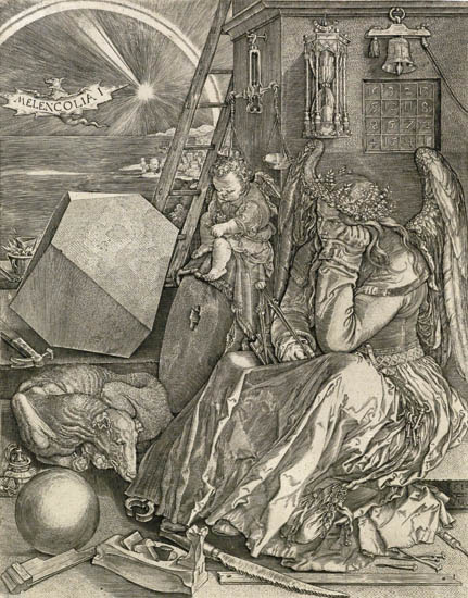 Appraisal: JOHANNES WIERICX after D rer Melancolia I Engraving x mm