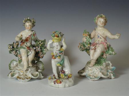 Appraisal: A matched pair of French th century Niderviller style figures