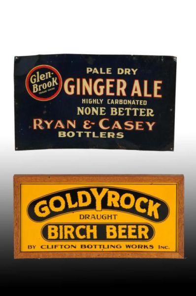 Appraisal: Lot of Embossed Tin Signs Description Includes one Glen Brook