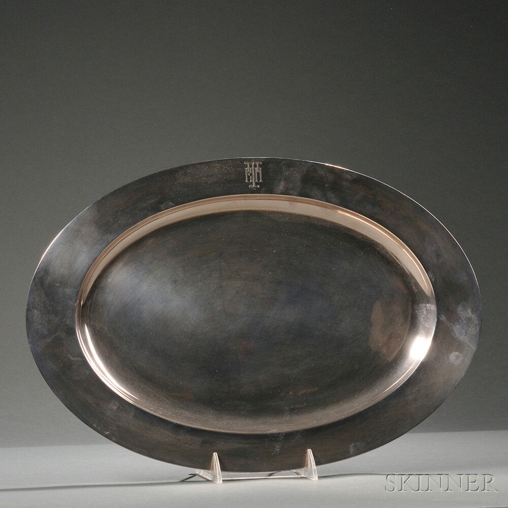 Appraisal: Dominick Haff Reed Barton Sterling Silver Platter New York oval