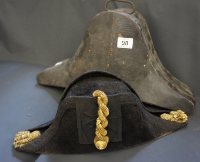 Appraisal: Bicorn Naval Hat complete with Tin Carry Case